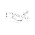 LEITO CHROM KINKIET2w1 LED 10W 50cm