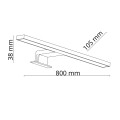 LEITO CHROM KINKIET 2w1 LED 12W 80cm