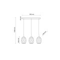 EGANA GRAPHITE LAMPA WISZĄCA 3XE27