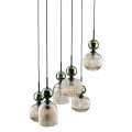 SOPHIA GREEN COGNAC LAMPA WISZĄCA 6XE14