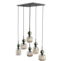 SOPHIA GREEN COGNAC LAMPA WISZĄCA 6XE14