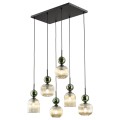 SOPHIA GREEN COGNAC LAMPA WISZĄCA 6XE14