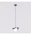 Lampa wisząca RITUAL 1S DUSTY BLUE – niebieska lampa z falistym kloszem