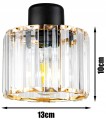 Lampa wisząca czarna 3×E27 z kryształkami Loft Glass – polska produkcja