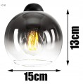 Lampa wisząca szklana Loft Glass 1×E27 czarna – polska produkcja