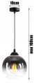 Lampa wisząca Loft Glass szklana 1×E27 czarna – polska produkcja
