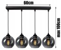 Lampa wisząca Glass Ball 4×E27 szklane kule – wybór kolorów