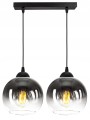 Lampa wisząca Loft Glass dymiona 2×E27 – dwa obwody – polska produkcja