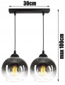 Lampa wisząca Loft Glass dymiona 2×E27 – dwa obwody – polska produkcja