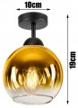 Lampa wisząca Loft Glass złoty klosz 1×E27 – polska produkcja