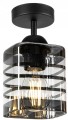 Lampa sufitowa Glass Cubic szklana 1×E27 czarna