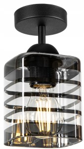 Lampa sufitowa Glass Cubic szklana 1×E27 czarna