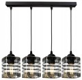 Lampa wisząca Glass Cubic szklana 4×E27 czarna lub biała – polska produkcja