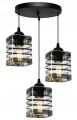 Lampa wisząca Glass Cubic szklana 3×E27 czarna lub biała – polska produkcja