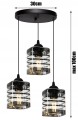 Lampa wisząca Glass Cubic szklana 3×E27 czarna lub biała – polska produkcja
