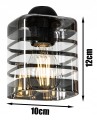 Lampa wisząca Glass Cubic szklana 3×E27 czarna lub biała – polska produkcja