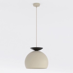 Lampa wisząca GEO 1 MOKKA BLACK – geometryczna forma, czarny, mokka