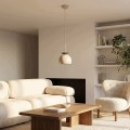 Lampa wisząca GEO 1 MOKKA BLACK – geometryczna forma, czarny, mokka