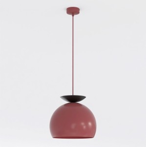 Lampa wisząca GEO 1 BURGUNDY BLACK – geometryczna forma