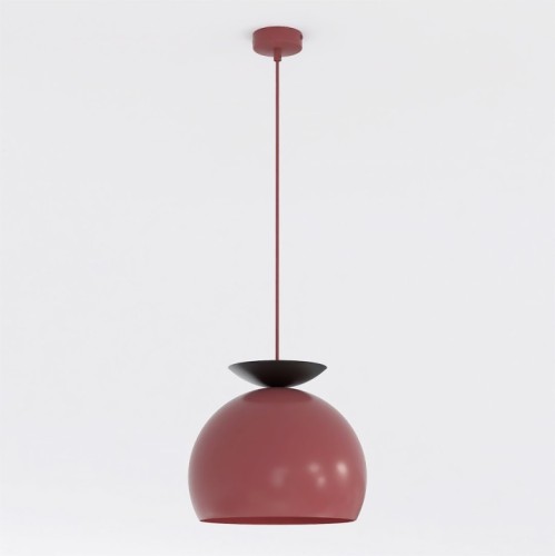Lampa wisząca GEO 1 BURGUNDY BLACK – geometryczna forma