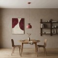 Lampa wisząca GEO 1 BURGUNDY BLACK – geometryczna forma