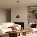 Lampa wisząca GEO 1 BURGUNDY BLACK – geometryczna forma