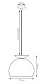 Lampa wisząca GEO 1 BURGUNDY BLACK – geometryczna forma