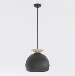 Lampa wisząca GEO 1 BLACK MOKKA – prosta forma w czerni i kolorze mokka