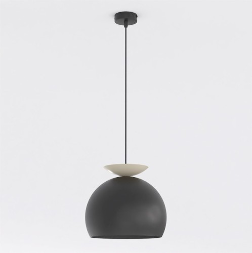 Lampa wisząca GEO 1 BLACK MOKKA – prosta forma w czerni i kolorze mokka