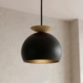 Lampa wisząca GEO 1 BLACK MOKKA – prosta forma w czerni i kolorze mokka