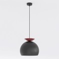 Lampa wisząca GEO 1 BLACK BURGUNDY – geometryczna forma, burgund