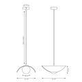 Lampa wisząca RITUAL 1M DUSTY BLUE – falista forma w przygaszonym błękicie