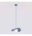 Lampa wisząca RITUAL 1M DUSTY BLUE – falista forma w przygaszonym błękicie