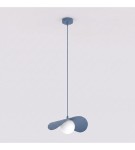 Lampa wisząca RITUAL 1M DUSTY BLUE – falista forma w przygaszonym błękicie