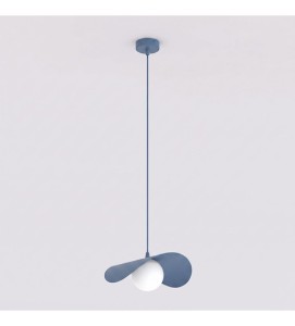 Lampa wisząca RITUAL 1M DUSTY BLUE – falista forma w przygaszonym błękicie