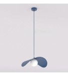 Lampa wisząca RITUAL 1L DUSTY BLUE – falista forma w przygaszonym błękicie
