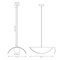 Lampa wisząca RITUAL 1L CORAL – koralowa