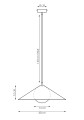 Lampa wisząca MONO 1M CORAL – koralowa, 1 × E14