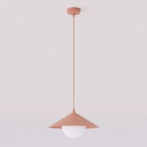 Lampa wisząca MONO 1S CORAL – koralowa, 1 × E14