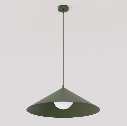 Lampa wisząca MONO 1L OLIVE GREEN – oliwkowa, 1 × E14