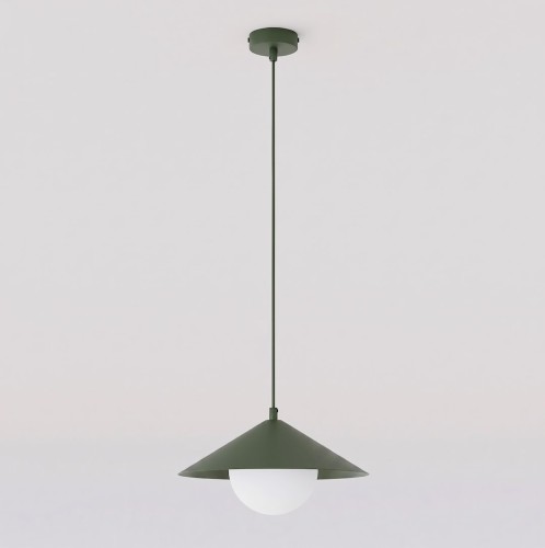 Lampa wisząca MONO 1S OLIVE GREEN – oliwkowa, 1 × E14