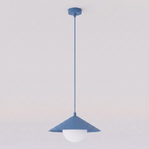 Lampa wisząca MONO 1S DUSTY BLUE – niebieska, 1 × E14