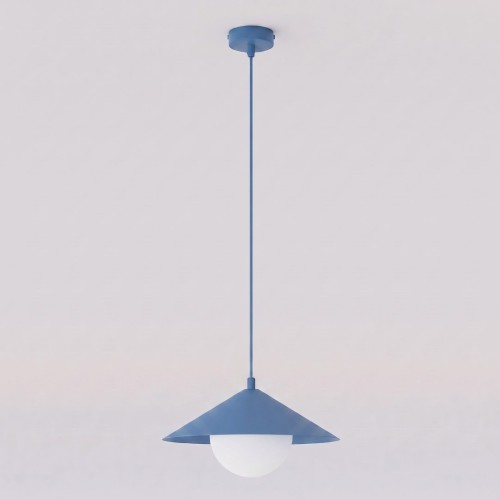 Lampa wisząca MONO 1S DUSTY BLUE – niebieska, 1 × E14