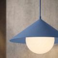 Lampa wisząca MONO 1S DUSTY BLUE – niebieska, 1 × E14