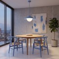 Lampa wisząca MONO 1S DUSTY BLUE – niebieska, 1 × E14