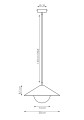 Lampa wisząca MONO 1S DUSTY BLUE – niebieska, 1 × E14