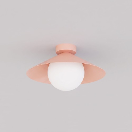 Plafon MONO 1S CORAL – koralowy, 1 × E14