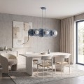 Lampa wisząca UMBRA 6 DUSTY BLUE – błękitna, 6 × G9
