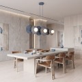 Lampa wisząca UMBRA 6 DUSTY BLUE – błękitna, 6 × G9