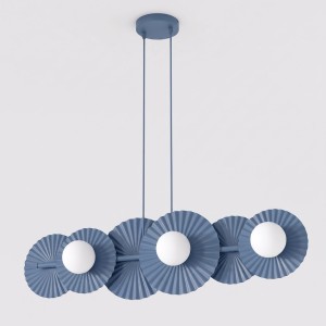 Lampa wisząca UMBRA 6 DUSTY BLUE – błękitna, 6 × G9